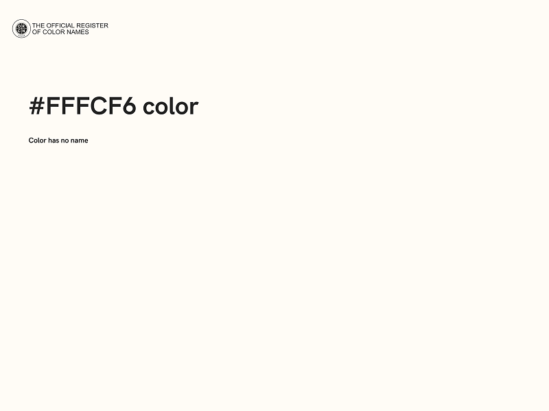 #FFFCF6 color image