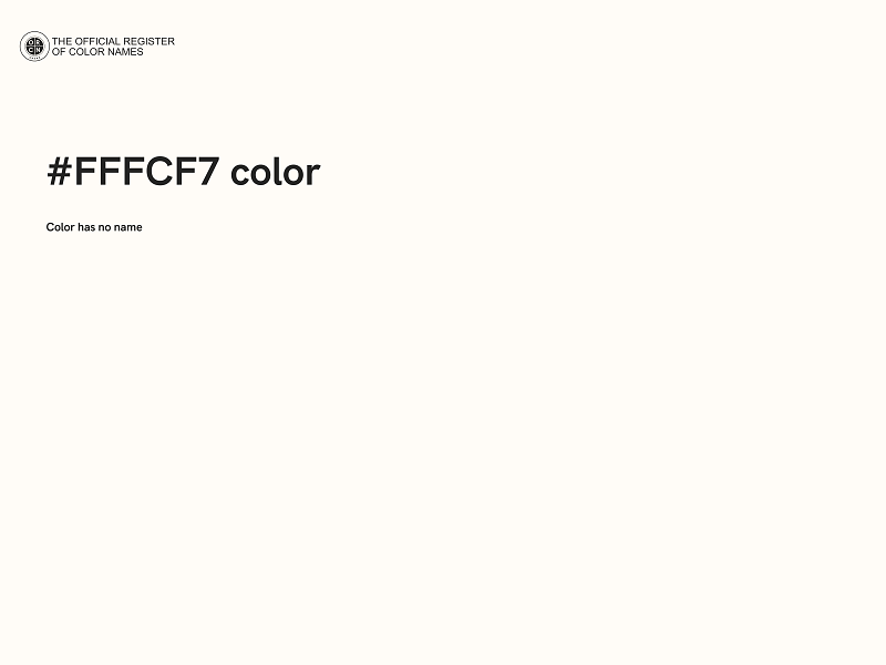 #FFFCF7 color image