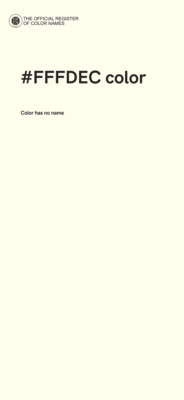 #FFFDEC color image