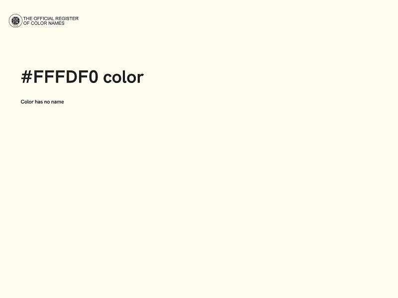 #FFFDF0 color image