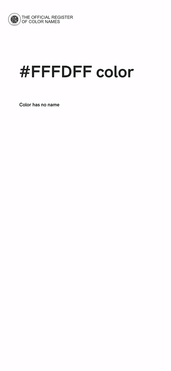 #FFFDFF color image
