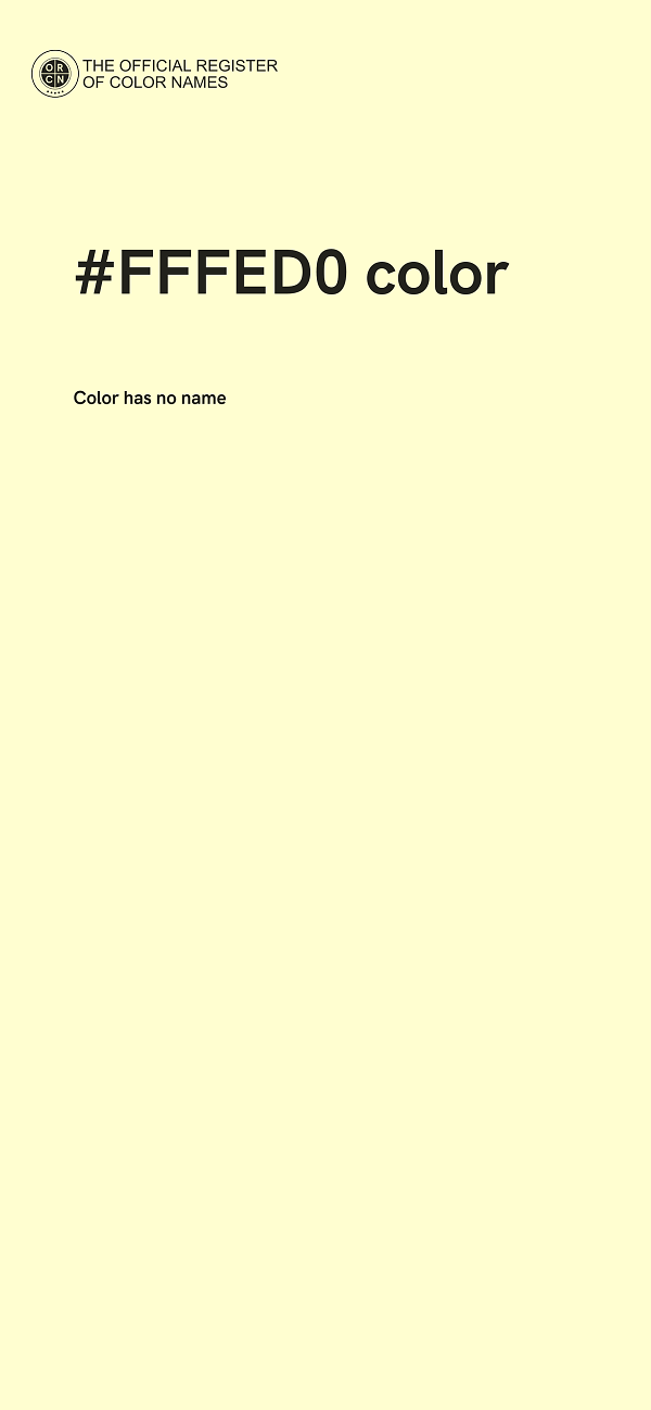 #FFFED0 color image