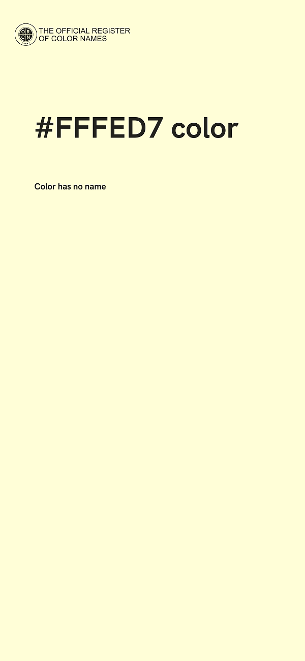 #FFFED7 color image
