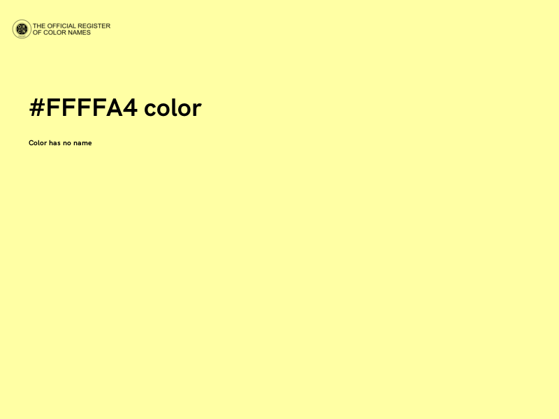 #FFFFA4 color image