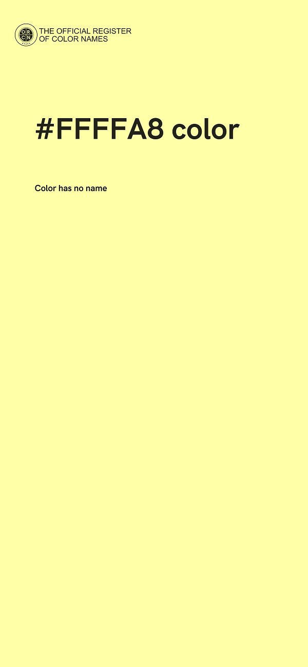 #FFFFA8 color image