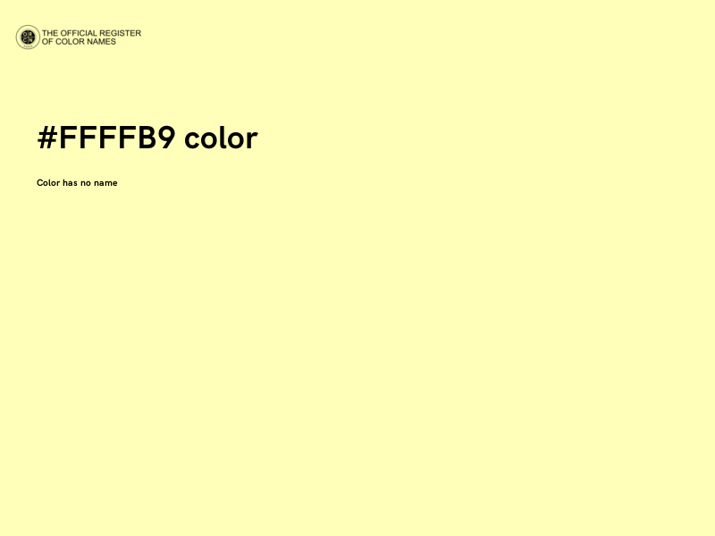 #FFFFB9 color image