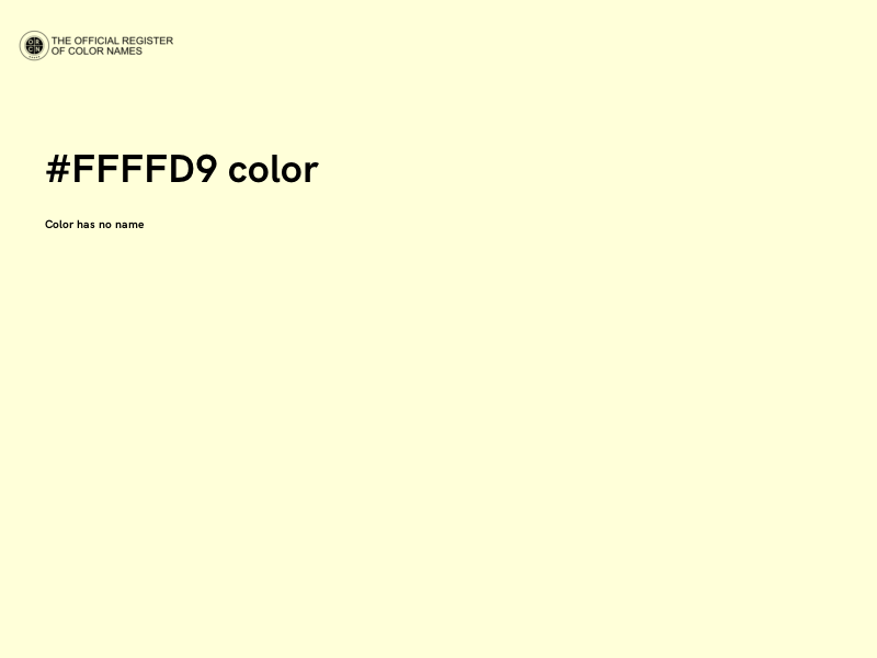 #FFFFD9 color image