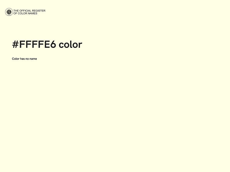 #FFFFE6 color image