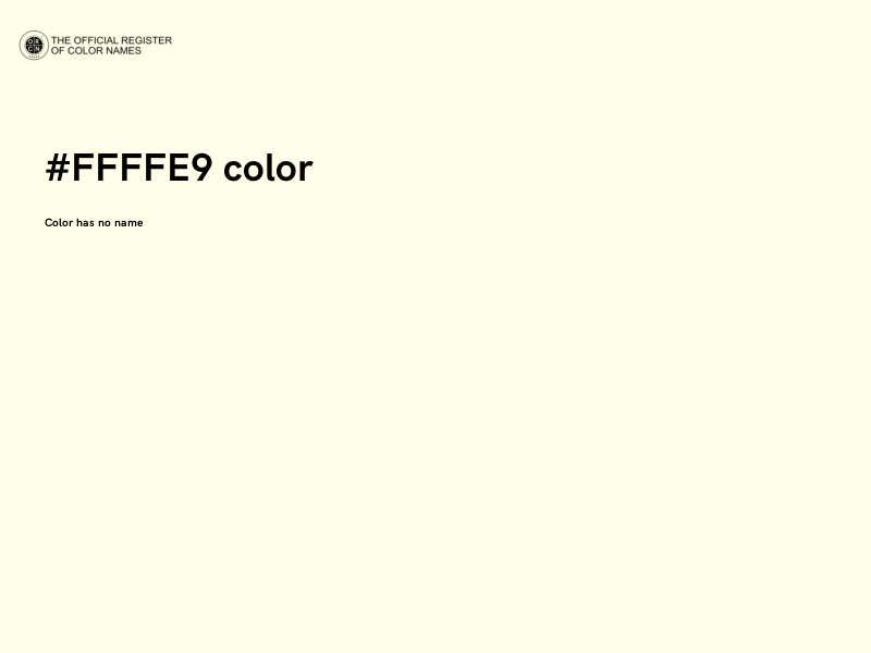 #FFFFE9 color image