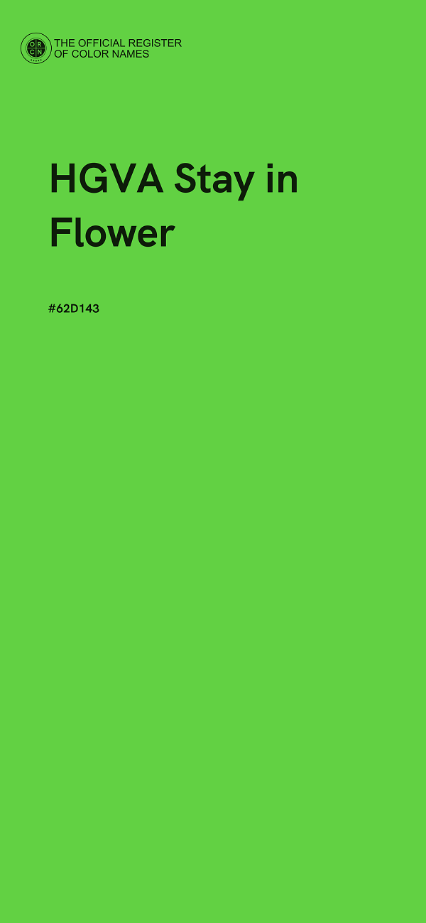 #62D143 - HGVA Stay in Flower color image