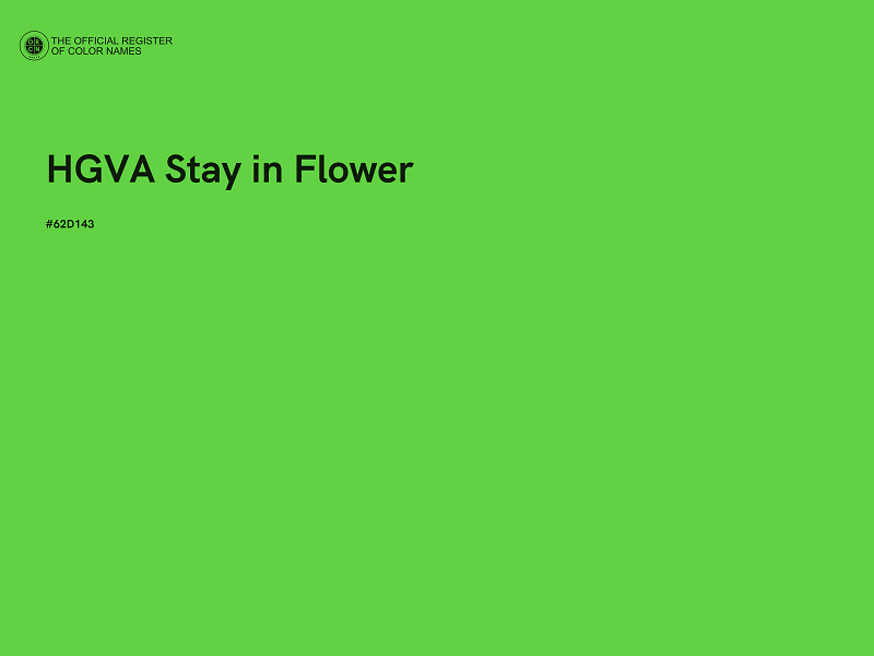 #62D143 - HGVA Stay in Flower color image