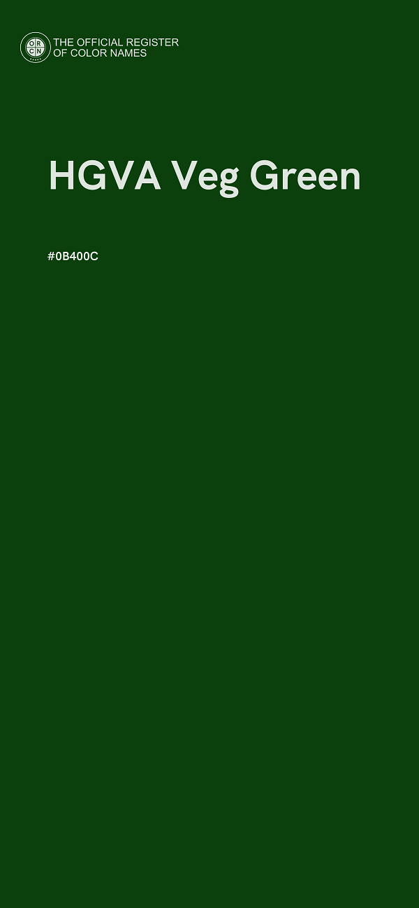 #0B400C - HGVA Veg Green color image