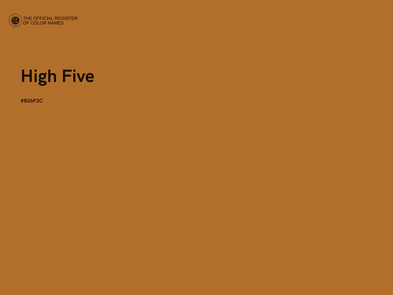 #B26F2C - High Five color image