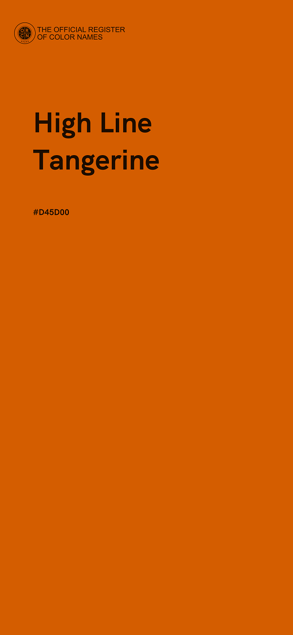 #D45D00 - High Line Tangerine color image
