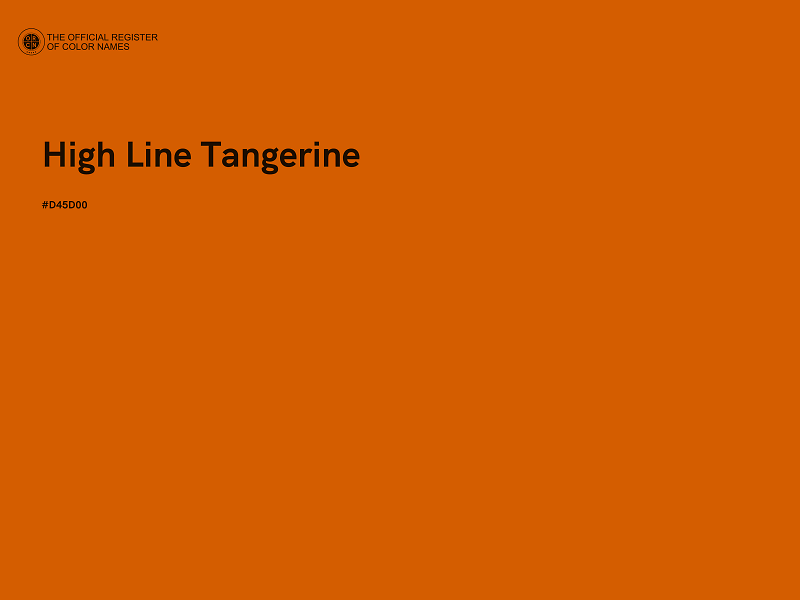 #D45D00 - High Line Tangerine color image