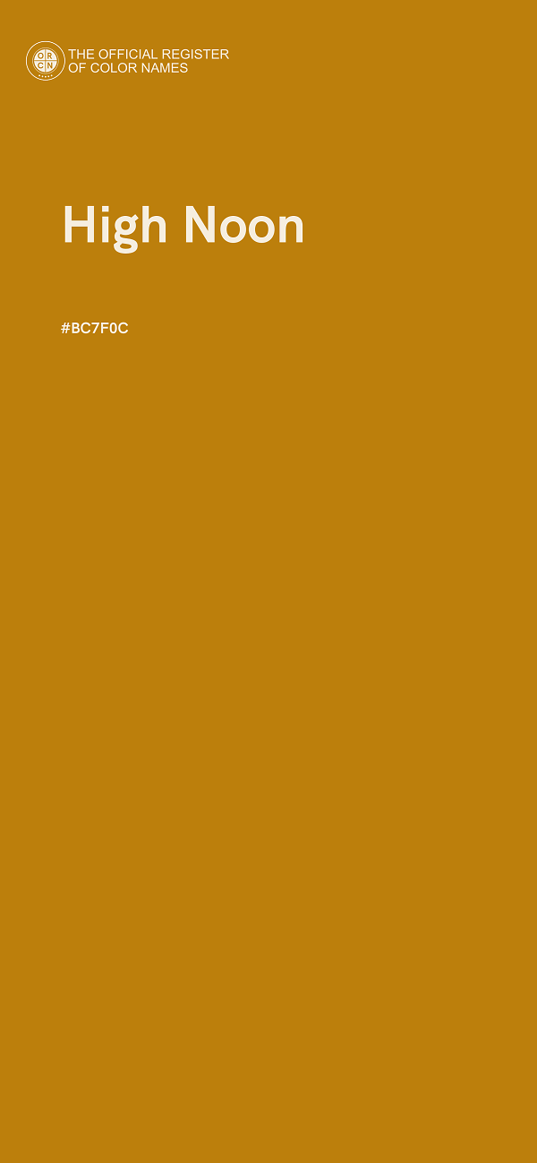 #BC7F0C - High Noon color image