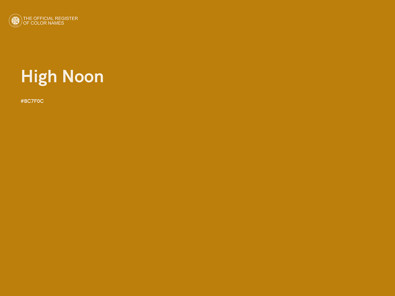 #BC7F0C - High Noon color image