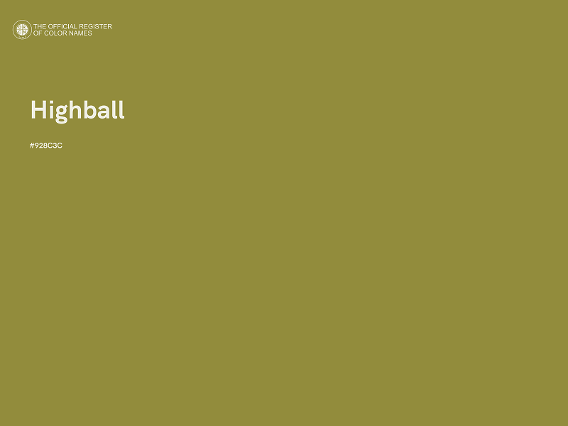 #928C3C - Highball color image