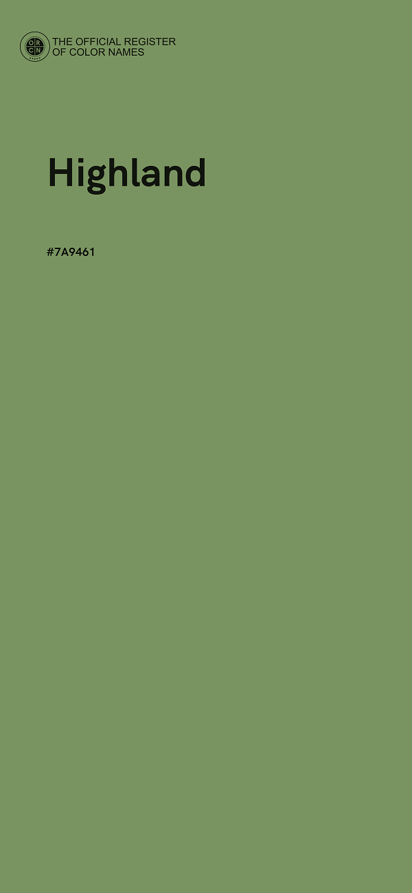 #7A9461 - Highland color image