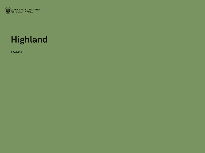 #7A9461 - Highland color image
