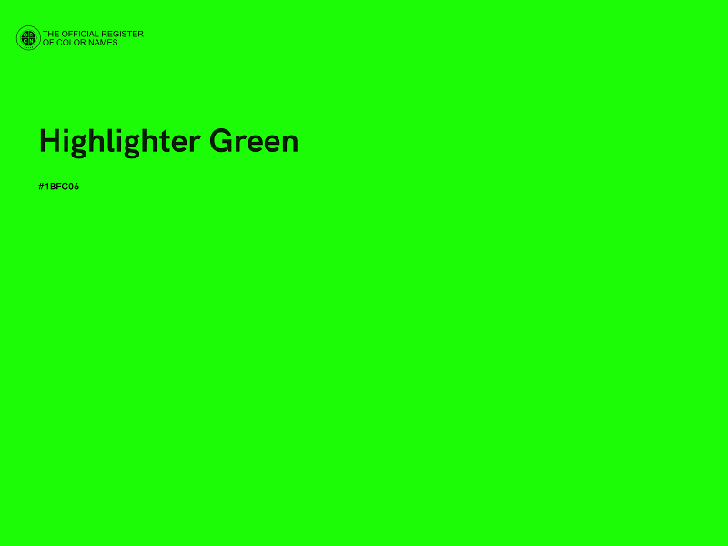 #1BFC06 - Highlighter Green color image