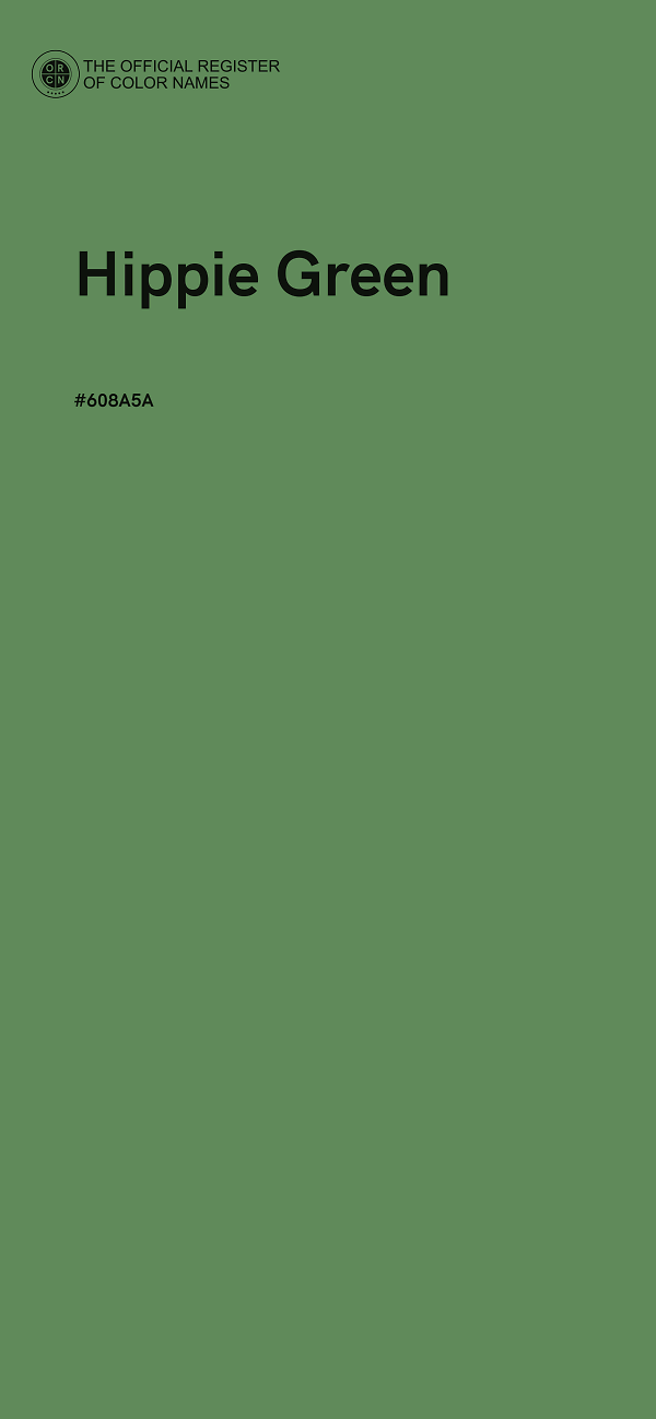 #608A5A - Hippie Green color image