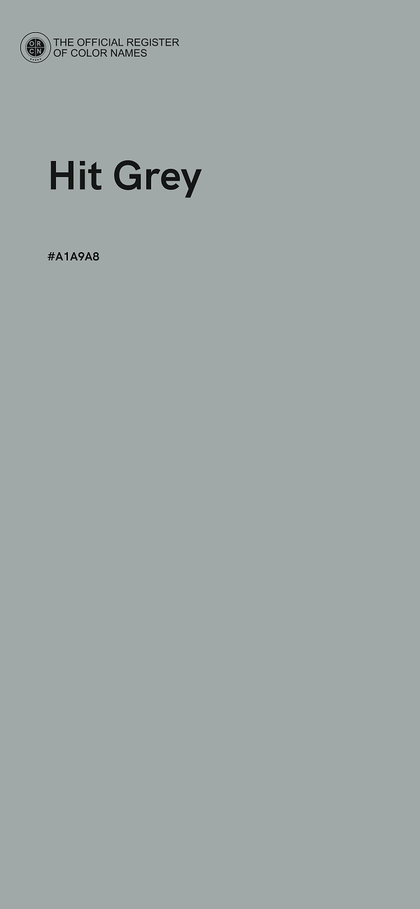 #A1A9A8 - Hit Grey color image