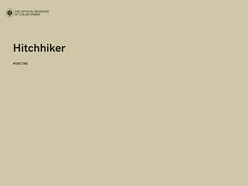 #D0C7A8 - Hitchhiker color image