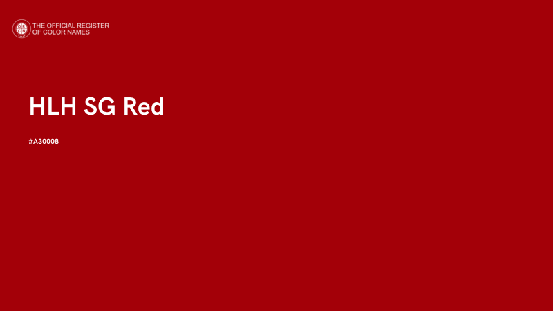 #A30008 - HLH SG Red color image