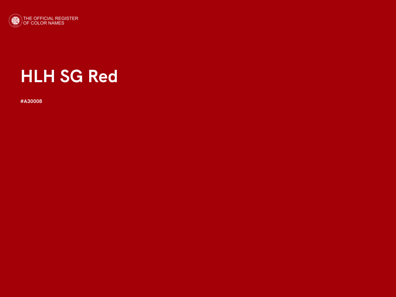 #A30008 - HLH SG Red color image