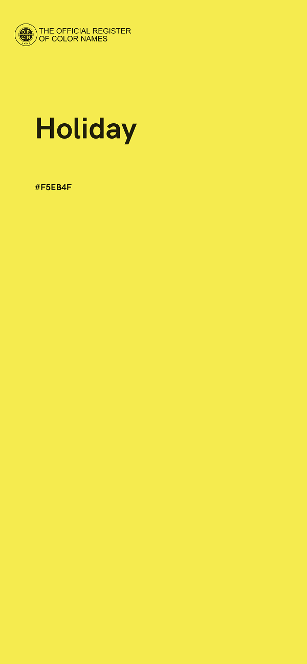 #F5EB4F - Holiday color image