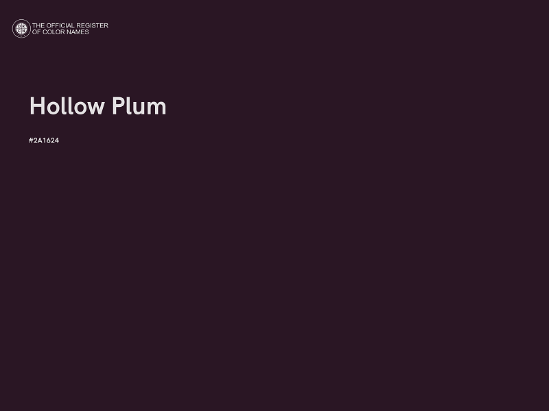 #2A1624 - Hollow Plum color image
