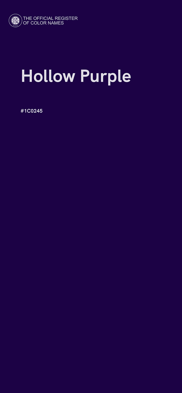 #1C0245 - Hollow Purple color image
