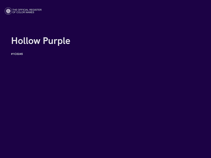 #1C0245 - Hollow Purple color image