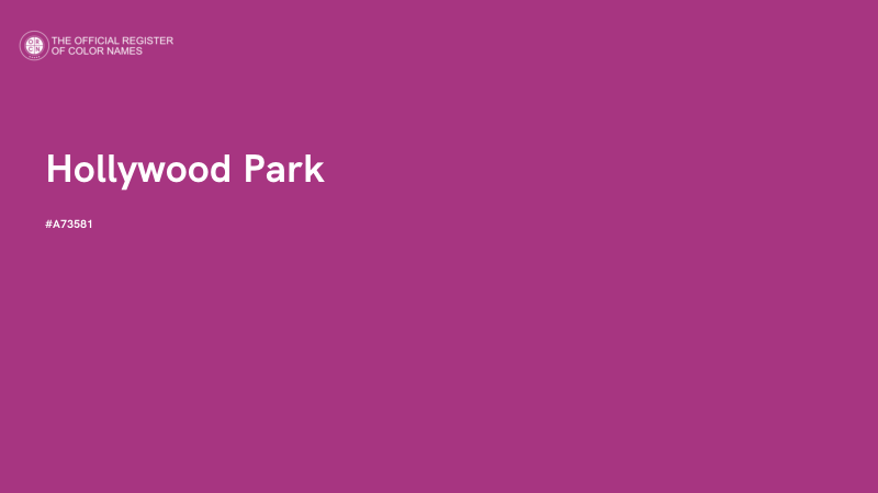 #A73581 - Hollywood Park color image