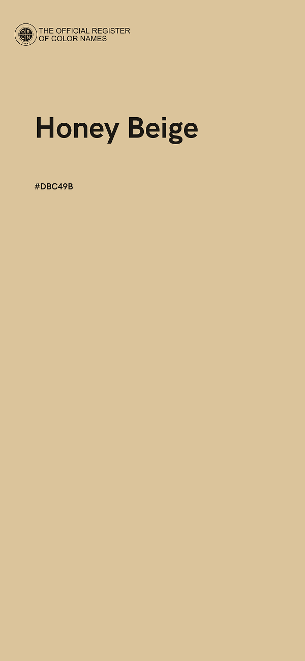 #DBC49B - Honey Beige color image