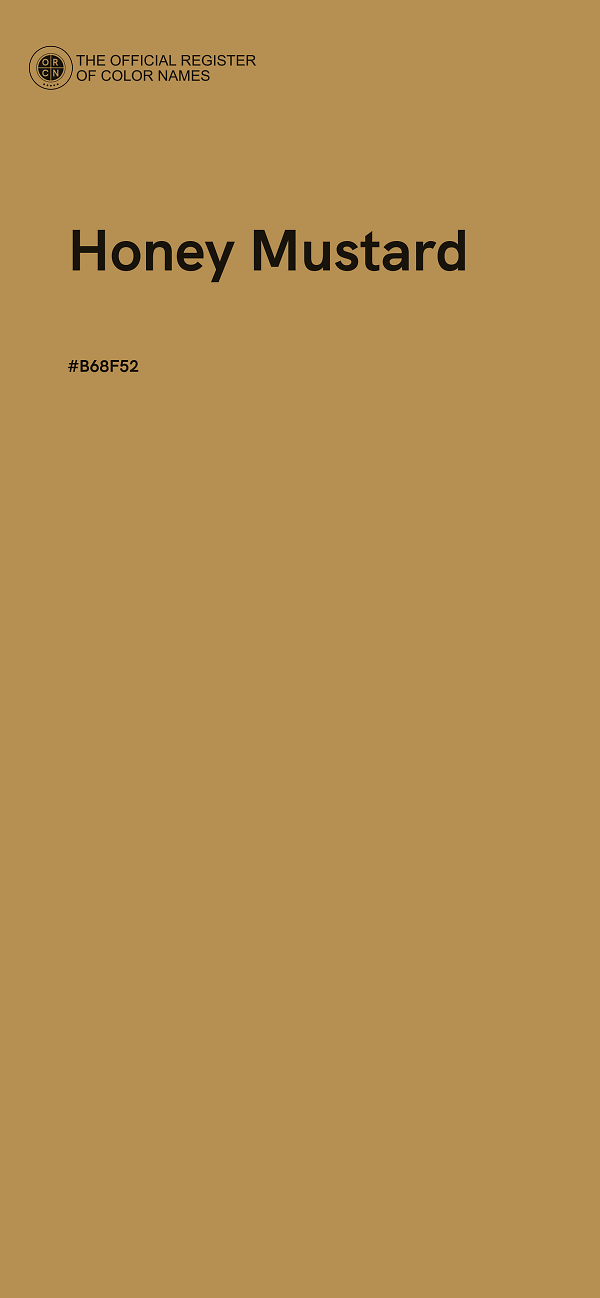 #B68F52 - Honey Mustard color image