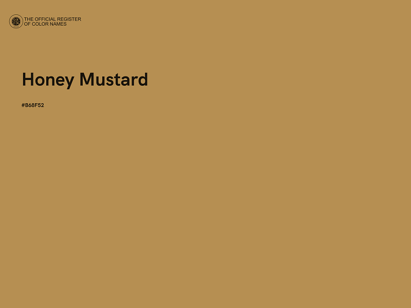 #B68F52 - Honey Mustard color image