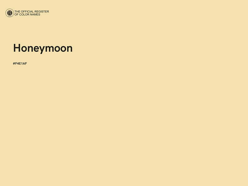 #F4E1AF - Honeymoon color image