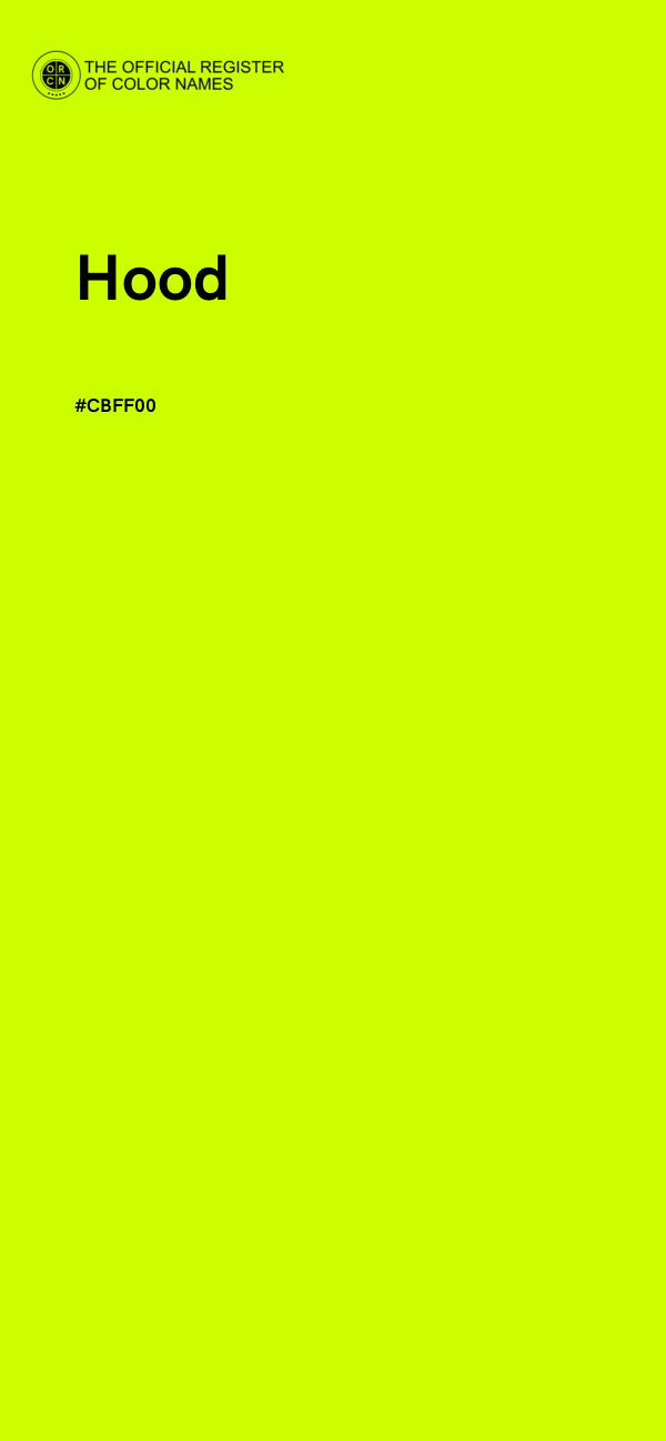 #CBFF00 - Hood color image