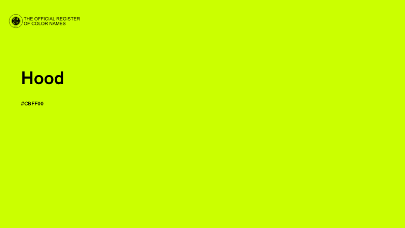 #CBFF00 - Hood color image