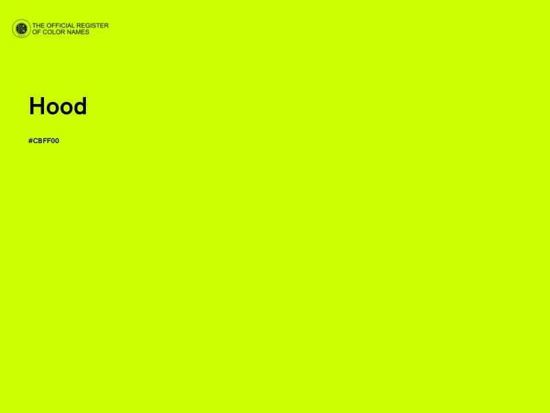 #CBFF00 - Hood color image