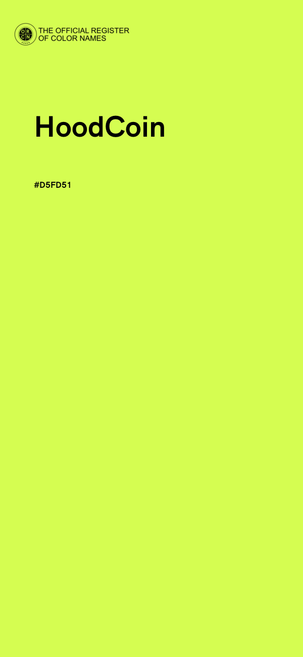 #D5FD51 - HoodCoin color image