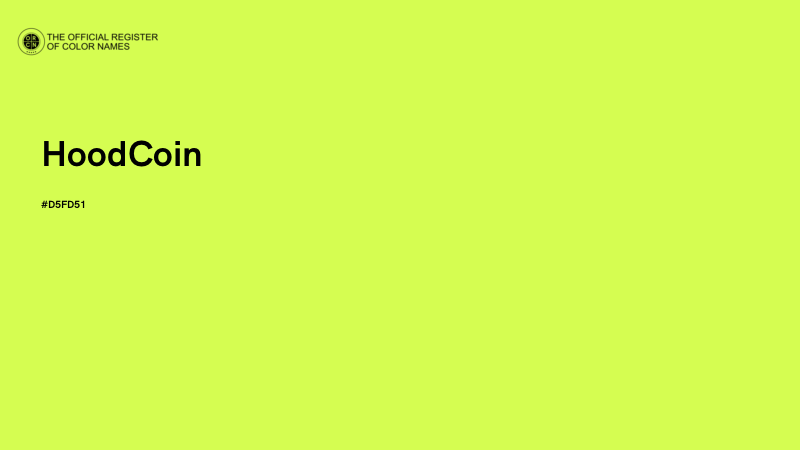#D5FD51 - HoodCoin color image