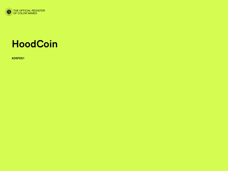 #D5FD51 - HoodCoin color image