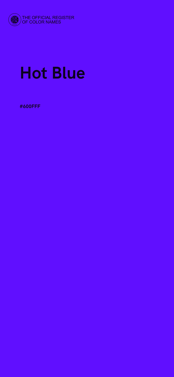 #600FFF - Hot Blue color image