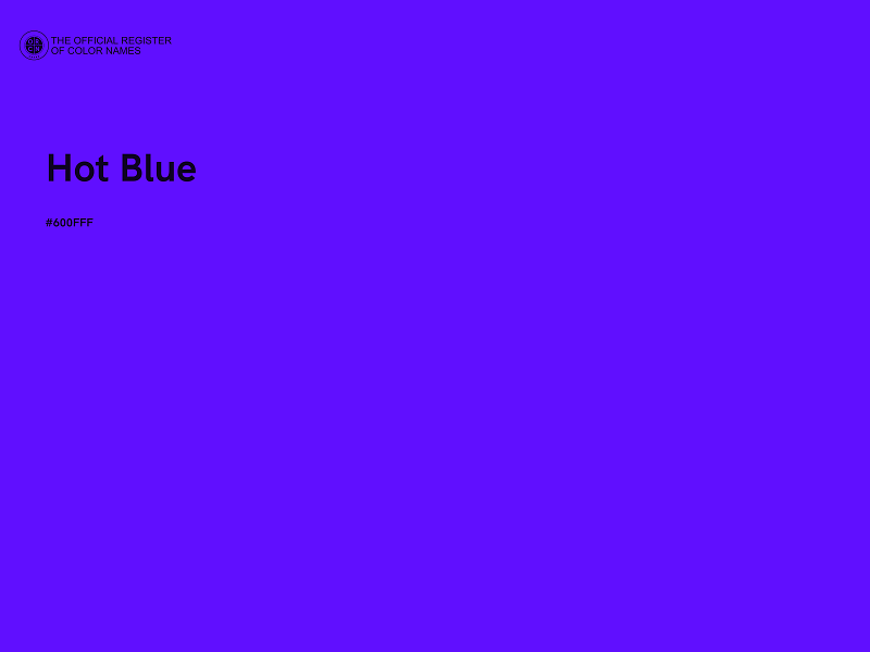#600FFF - Hot Blue color image
