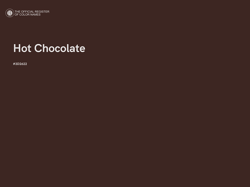 #3D2622 - Hot Chocolate color image