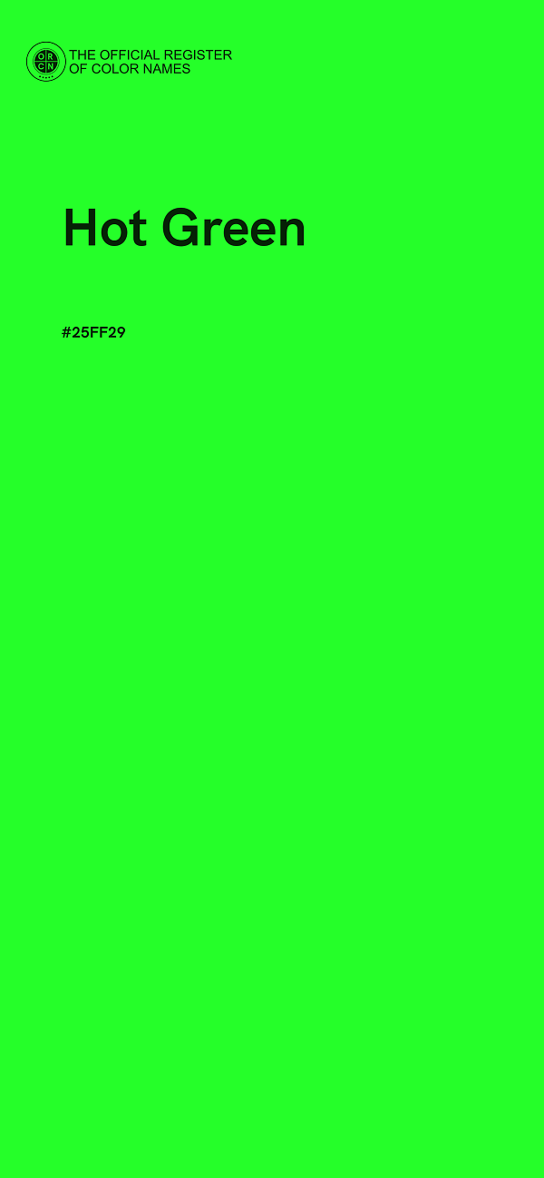 #25FF29 - Hot Green color image