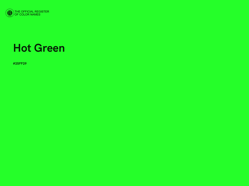 #25FF29 - Hot Green color image